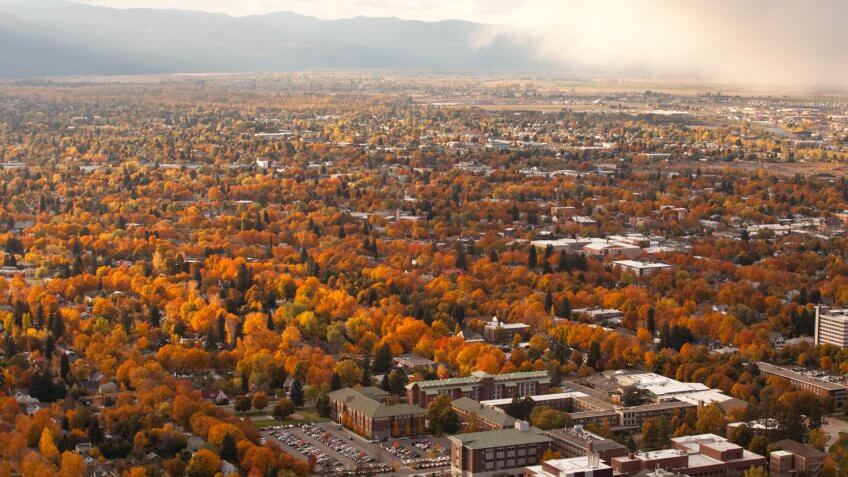 The colorful town of Missoula, Montana.