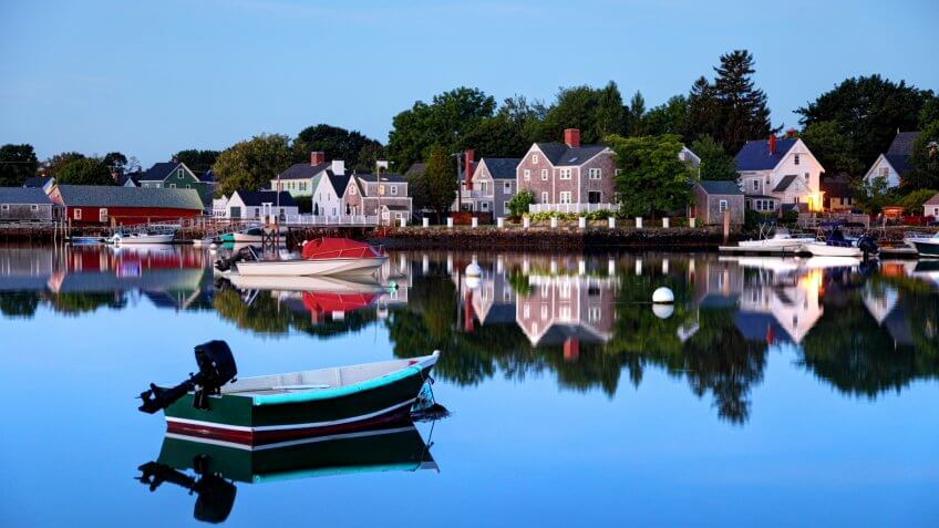 Historic Portsmouth along the banks of the Piscataqua River.