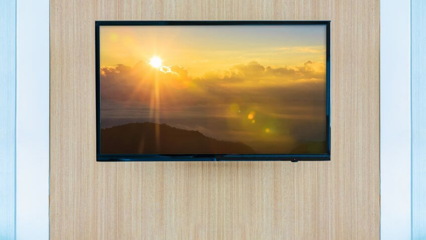 Black LED tv television screen