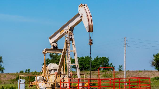 Oil Well Pumpjack in Oklahoma.
