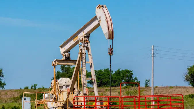 Oil Well Pumpjack in Oklahoma.