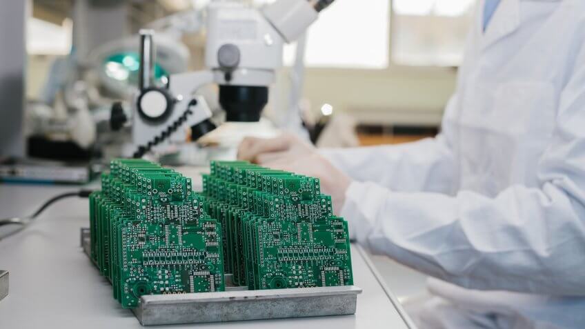 Microchip production factory.