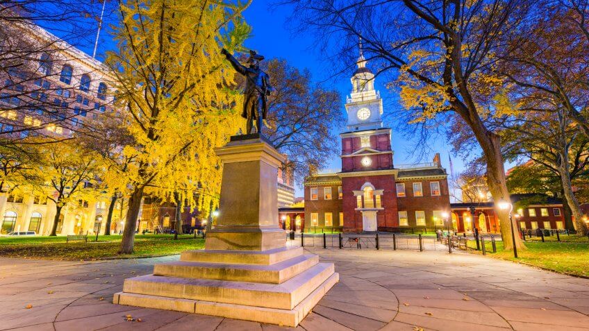 Independence Hall in Philadelphia, Pennsylvania, USA.