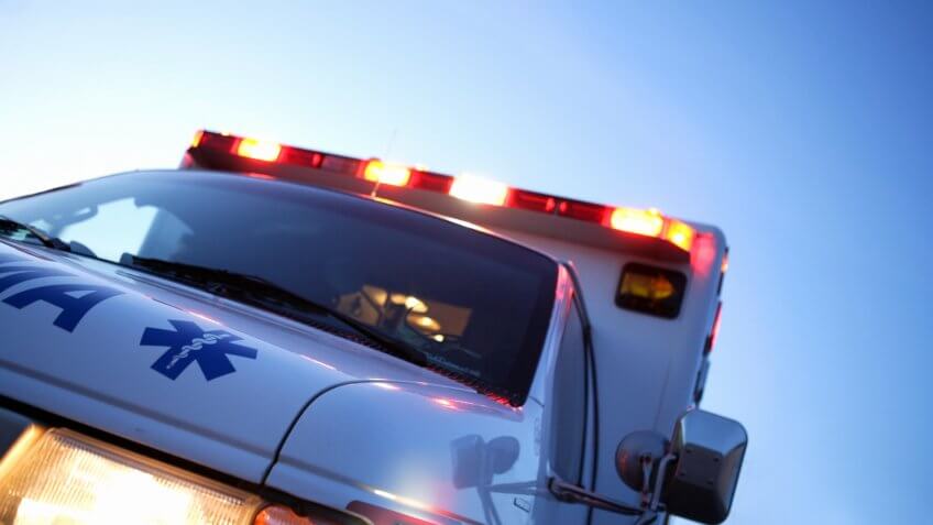 ambulance with lights and sirens