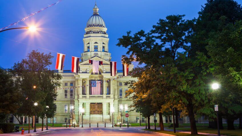 Cheyenne, Wyoming - State Capitol Building.