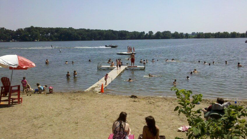 St Olaf Lake Beach New Richland Minnesota