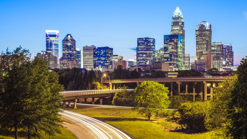 Charlotte, NC at night