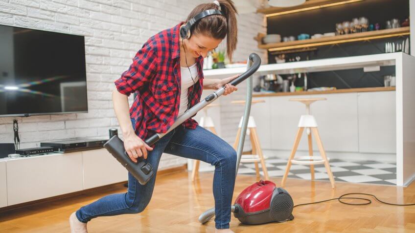 using vacuum cleaner