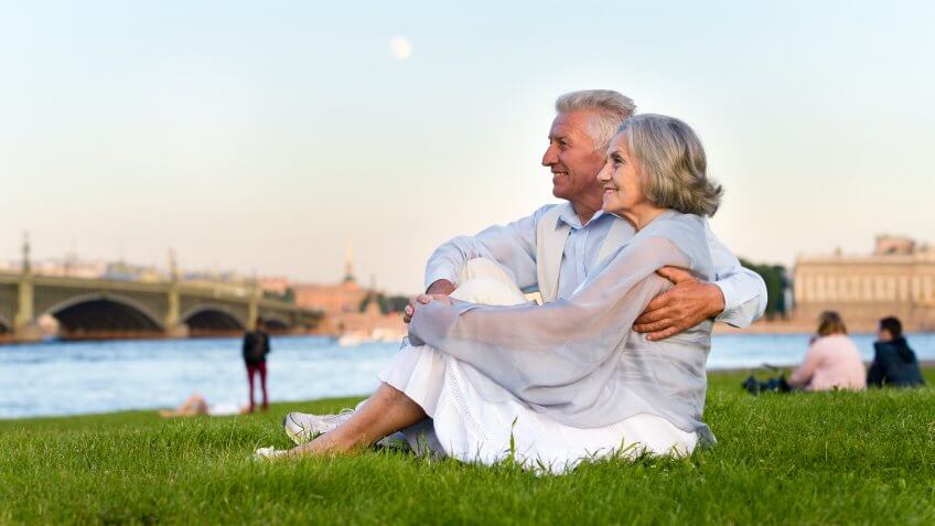 mature couple relaxing