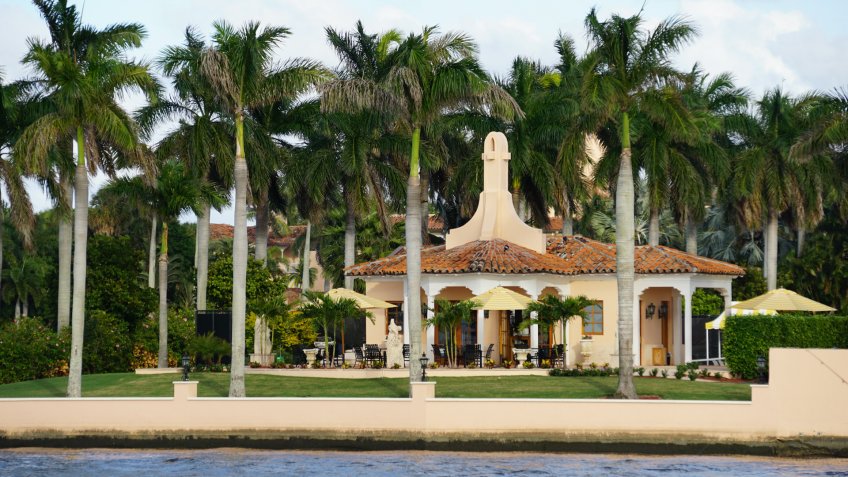 PALM BEACH, FLORIDA - NOV 29: Mar-a-Lago in Palm Beach, Florida, as seen on Nov 29, 2016.