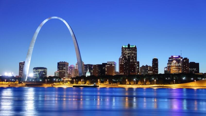 The city of St. Louis
