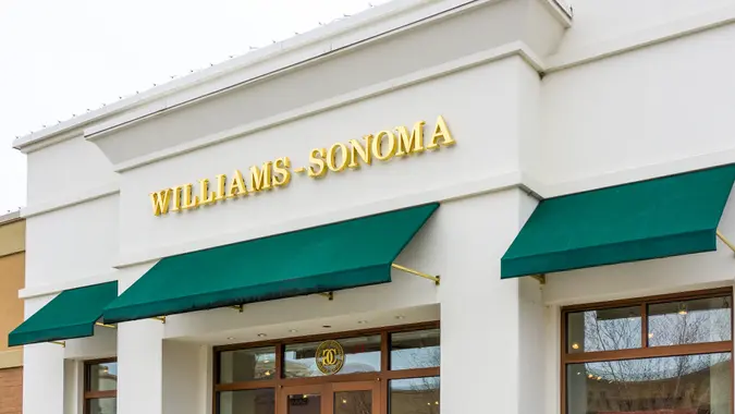 The exterior of a Williams Sonoma store