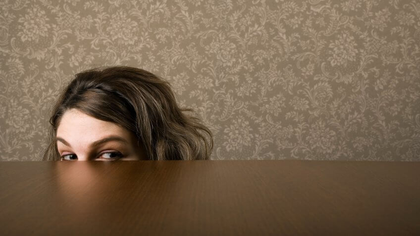 hiding face