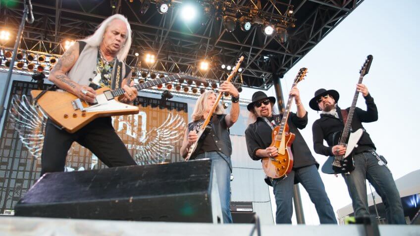 LINCOLN, CA - June 22: Lynyrd Skynyrd performs at Thunder Valley Casino and Resort in Lincoln, California on June 22, 2013.
