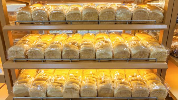 bread sold in a supermarket.