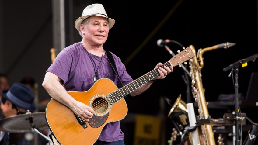 Photo by Amy Harris/REX/Shutterstock Paul SimonThe New Orleans Jazz and Heritage Festival, New Orleans, America - 29 Apr 2016.