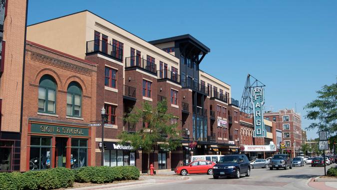 Fargo, North Dakota , USA - July 27,2010: It's a beautiful summer day in the city of Fargo.