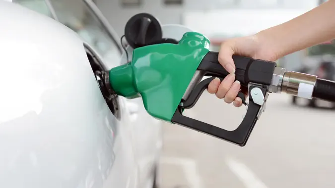 Refueling At Gas Station