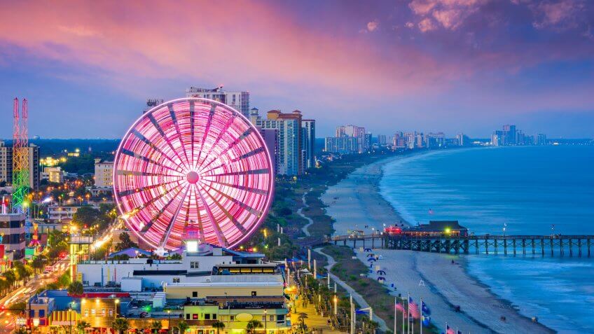 Myrtle Beach, South Carolina, USA city skyline.