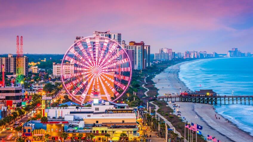 Myrtle Beach, South Carolina, USA city skyline.