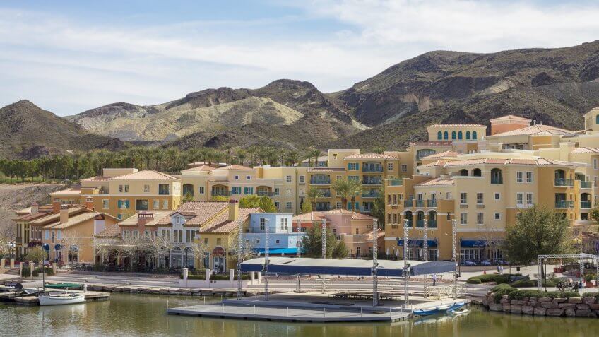Henderson, USA - February 11, 2014: A photo of Lake Las Vegas.