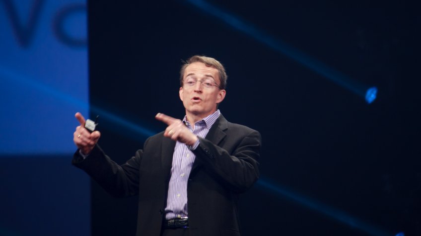 LAS VEGAS, NV -?? MAY 6, 2014: CEO VMware Pat Gelsinger makes speech at EMC World 2014 conference on May 6, 2014 in Las Vegas, NV.