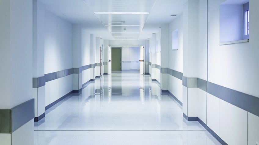 Empty hospital hall