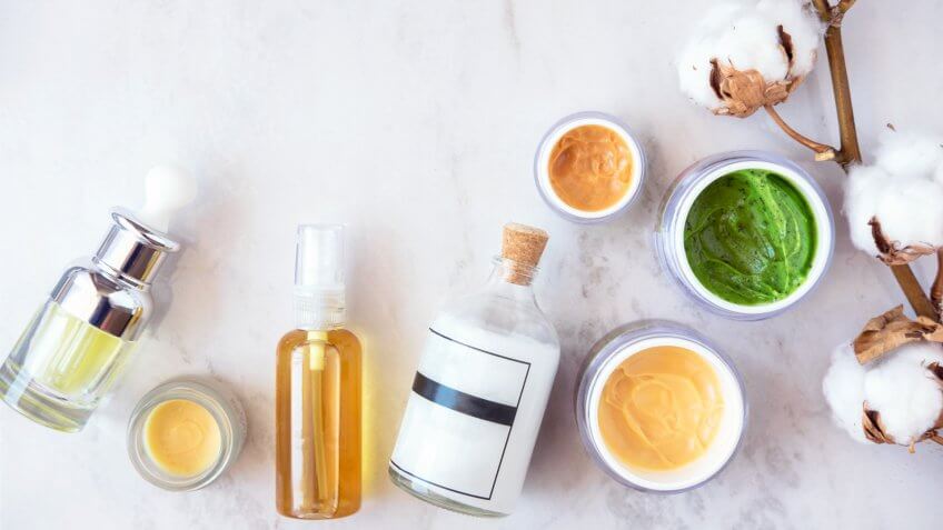 Natural skincare cosmetic products