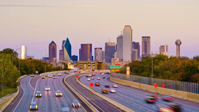 4. Dallas Dallas Texas cars driving