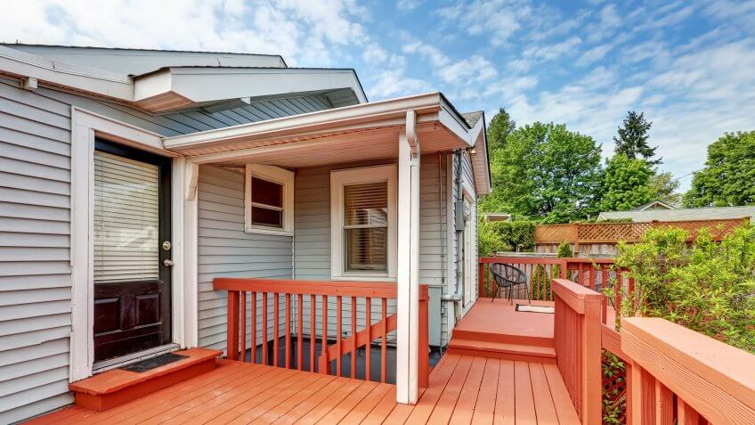 Backyard of craftsman home