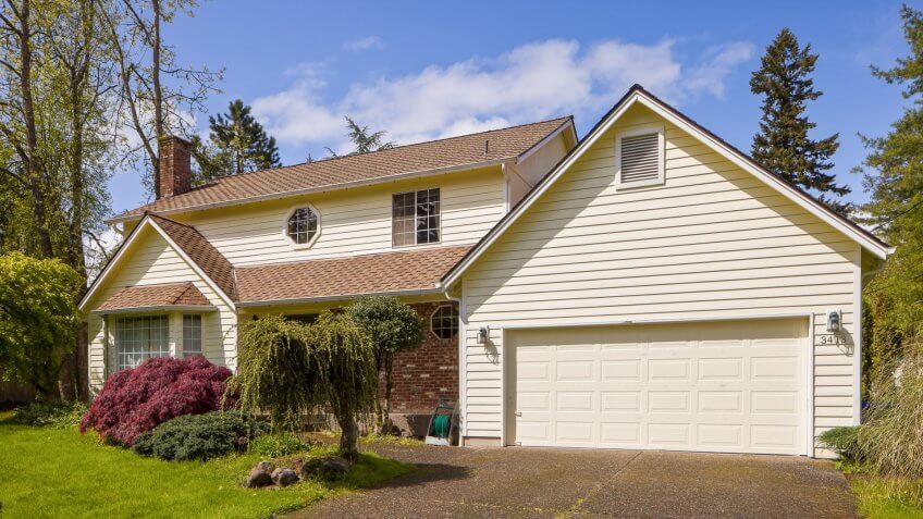 Average american two story residential home