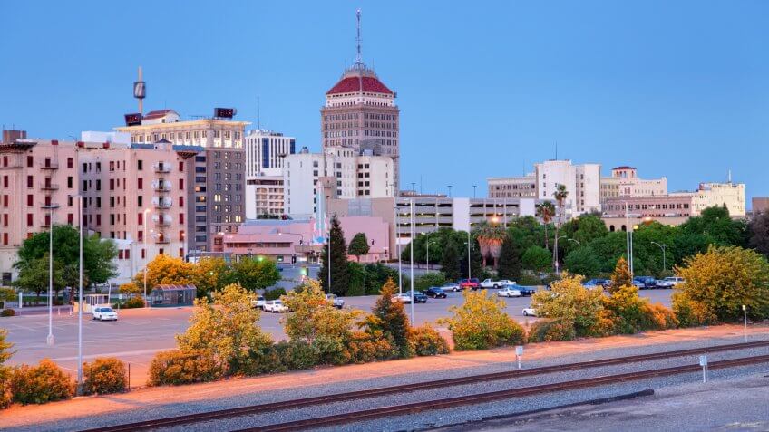 Downtown Fresno, California.