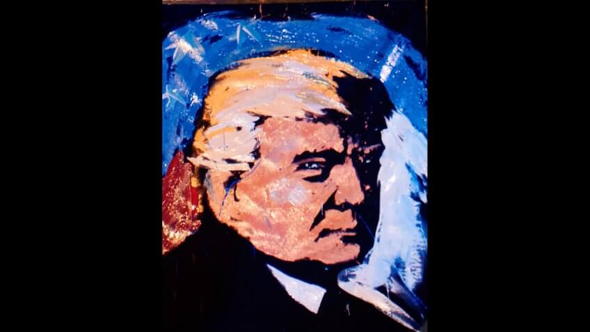 Donald Trump painting