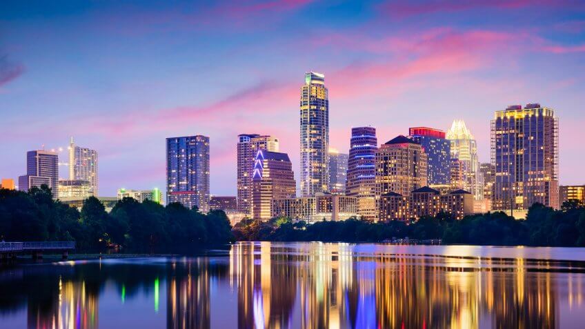 Austin, Texas skyline at dusk