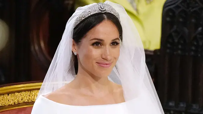 Photo by REX/Shutterstock (9685436bn)Meghan MarkleThe wedding of Prince Harry and Meghan Markle, Ceremony, St George's Chapel, Windsor Castle, Berkshire, UK - 19 May 2018.