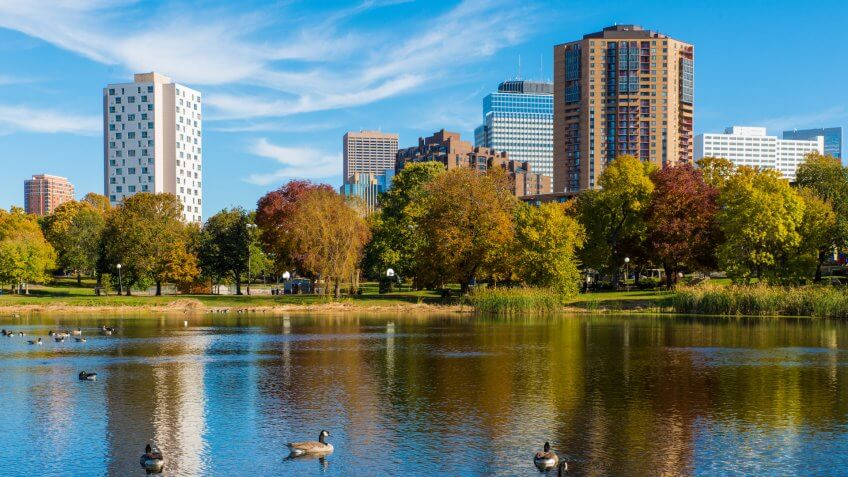 Loring Park in Minneapolis, Minnesota.