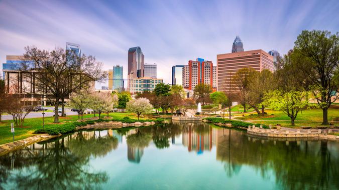 Charlotte, North Carolina, USA skyline.