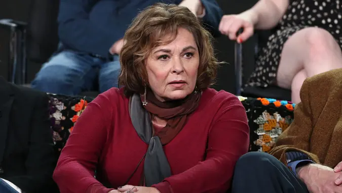 Mandatory Credit: Photo by David Buchan/Variety/REX/Shutterstock (9310212h)Roseanne BarrABC 'Roseanne' TV show panel, TCA Winter Press Tour, Los Angeles, USA - 08 Jan 2018.