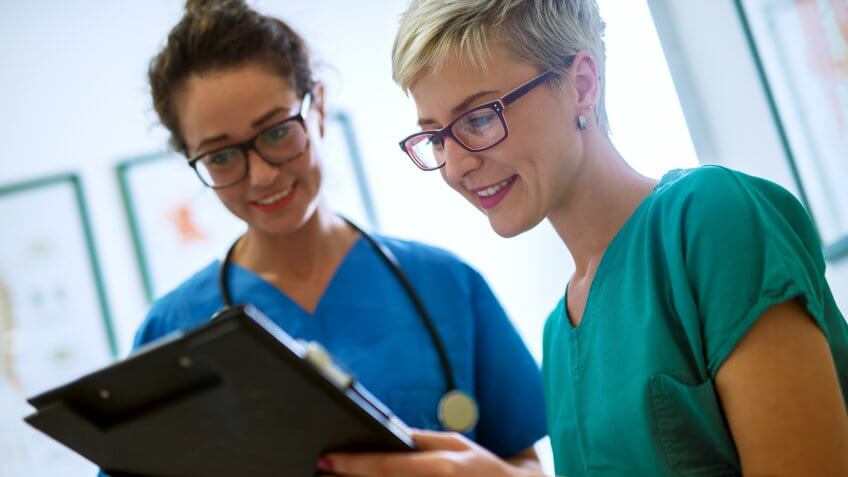 two professional nurses