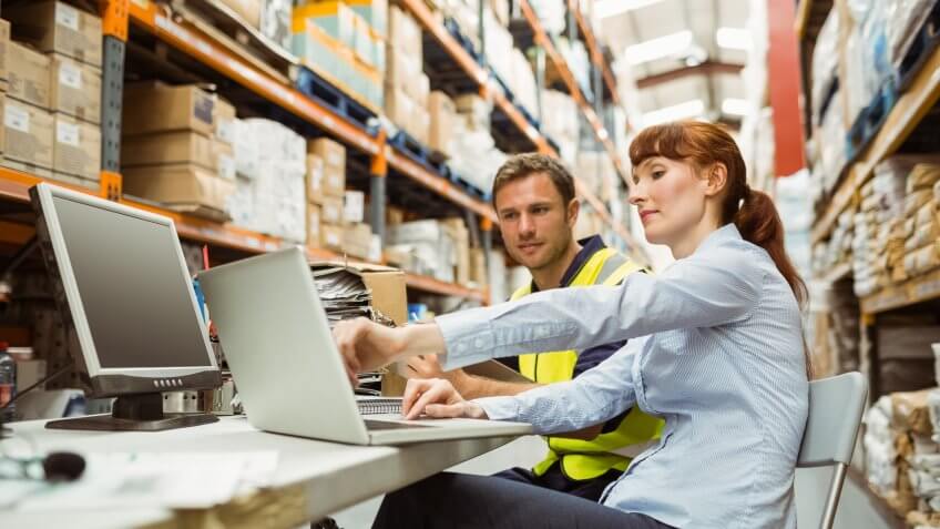 Warehouse worker and manager