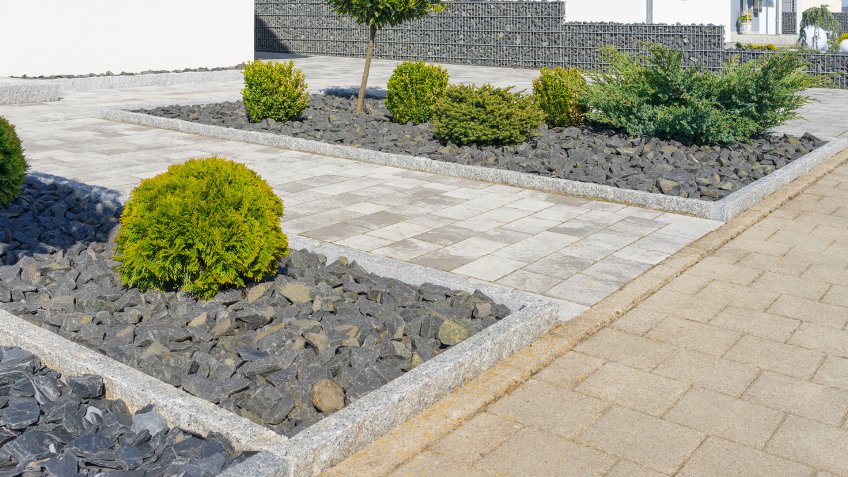Modern garden design.