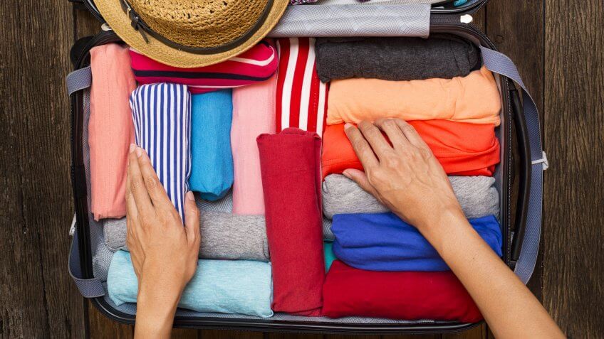 suitcase full of clothes
