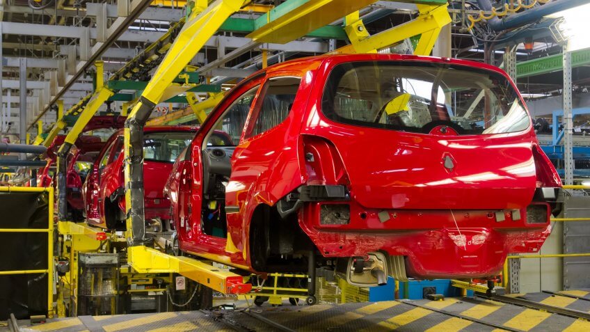 Red vehicles in production