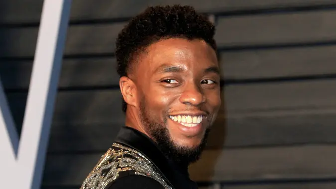 LOS ANGELES - MAR 4: Chadwick Boseman at the 24th Vanity Fair Oscar After-Party at the Wallis Annenberg Center for the Performing Arts on March 4, 2018 in Beverly Hills, CA.