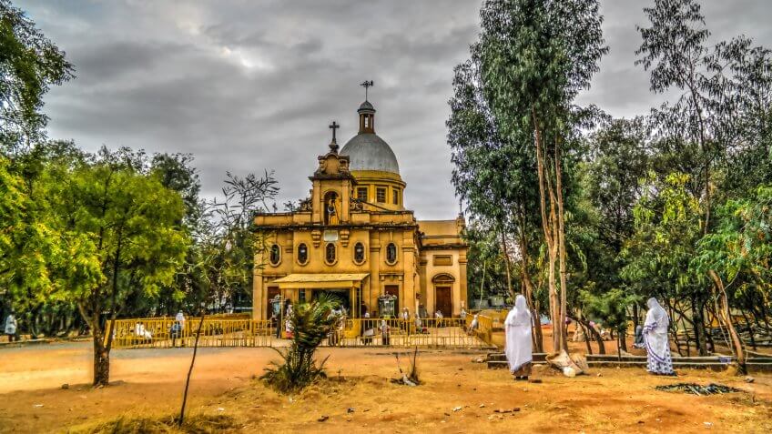 Exterior of Ras Makkonen Selassie Church in Harar, Ethiopia.