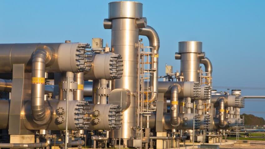 Natural gas processing site