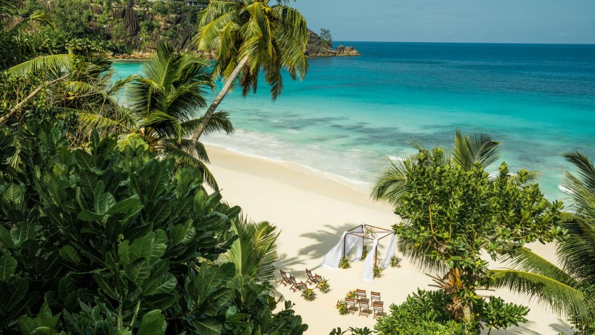 Seychelles beach at a Four Seasons Resort