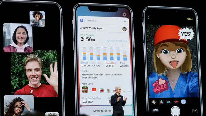 Marcio Jose Sanchez/AP/REX/ShutterstockApple CEO Tim Cook speaks during an announcement of new products at the Apple Worldwide Developers Conference, in San Jose, CalifApple Showcase, San Jose, USA - 04 Jun 2018.
