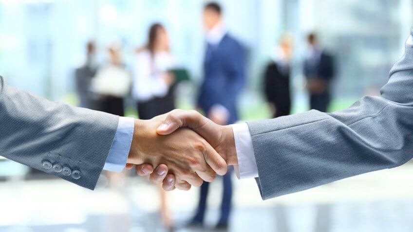 businessmen shaking hands