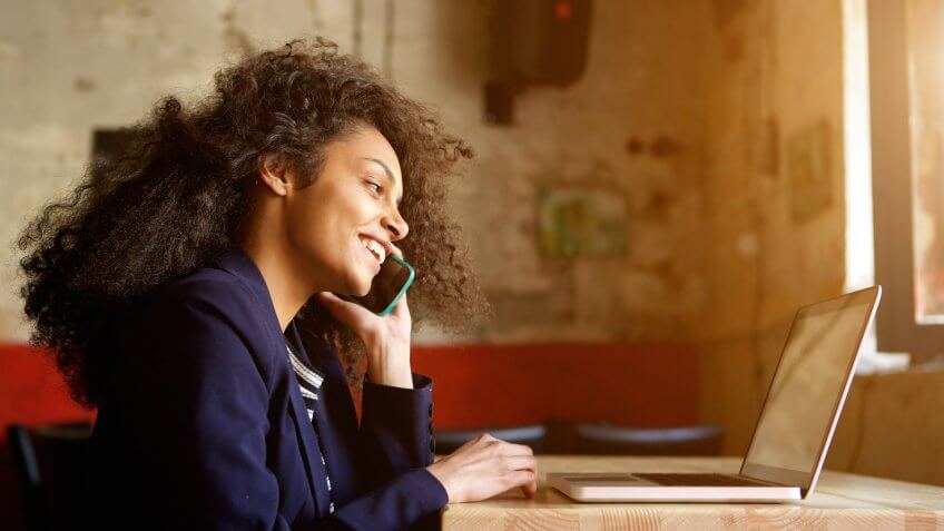 girl talking on the phone